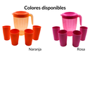 Juego De Jarra Lita de 3.5 litros y 4 Vasos Splash de 400ML