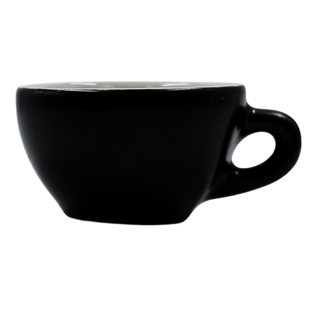 Taza Barista para Espresso 3 onzas Negro Mate con blanco