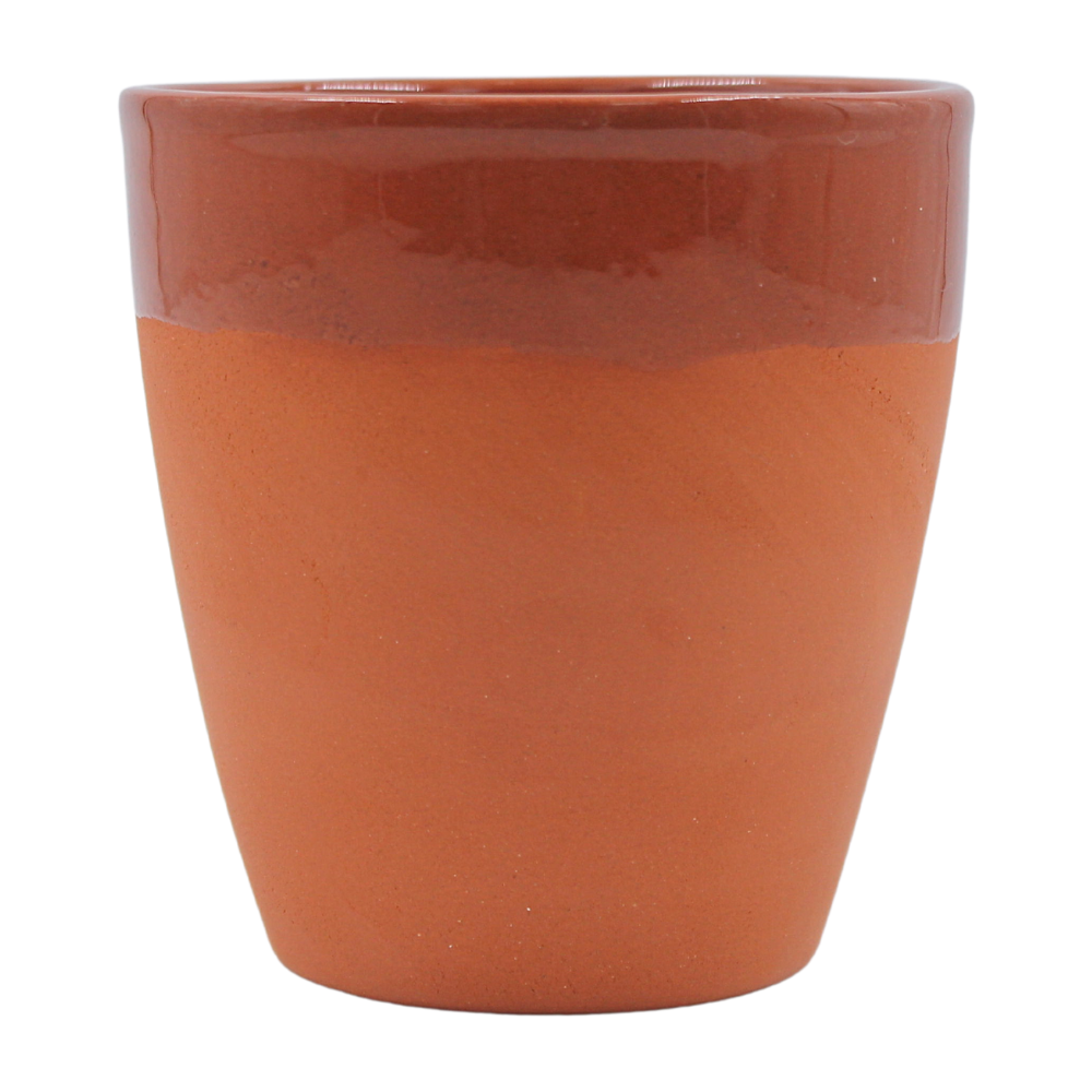 Vaso 330 Ml 9 * 9.5 Cm Barro Con Esmalte En Interior Viapot