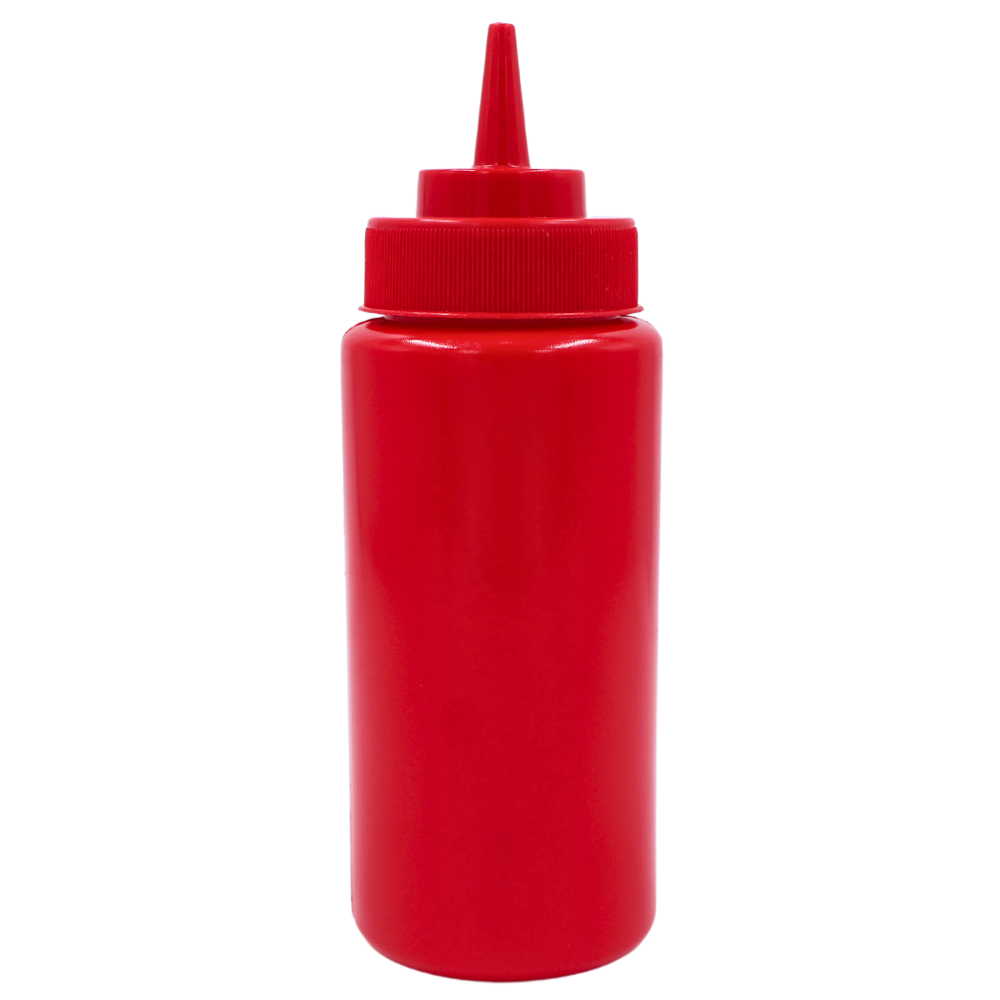 Bote  Recipiente P Aderezo Rojo 16 Oz@