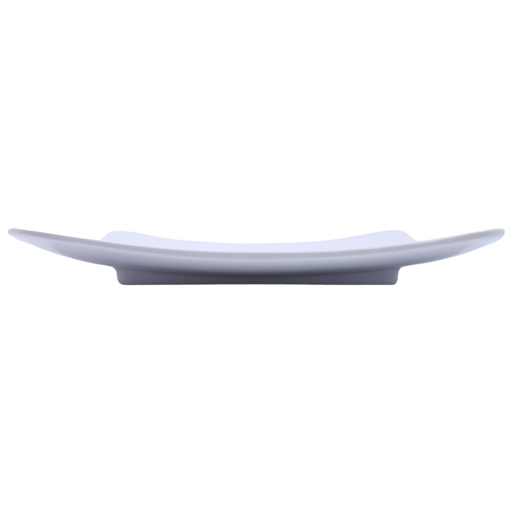 Plato Square Con Relieve 30.5Cm Melamina Blanca