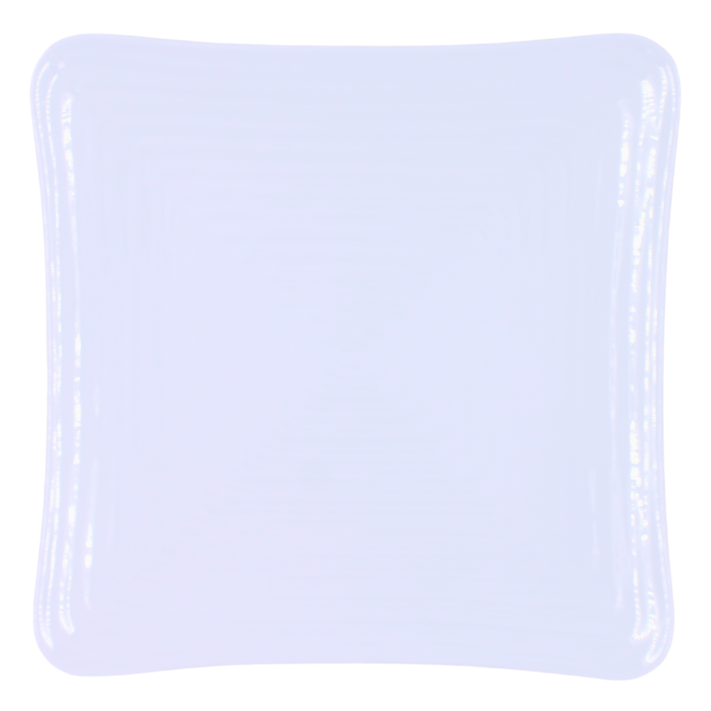 Plato Square Con Relieve 30.5Cm Melamina Blanca