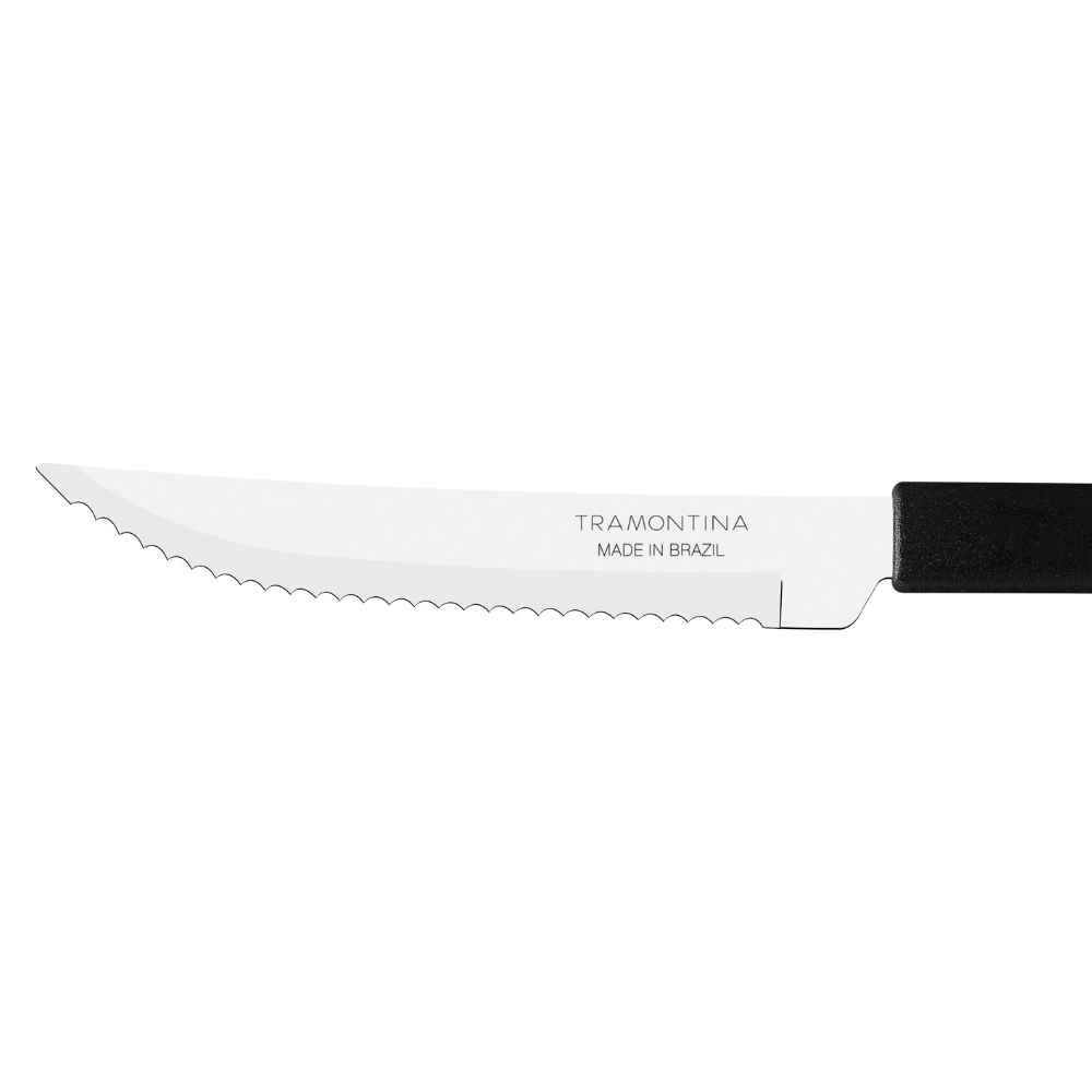 Cuchillo asado negro Tramontina Leme 4 pulgadas