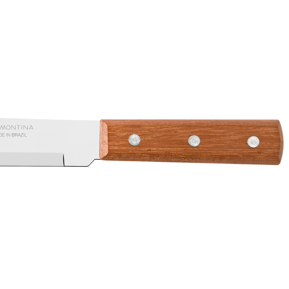 Cuchillo cebollero 8 pulgadas Tramontina Dynamic mango madera natural