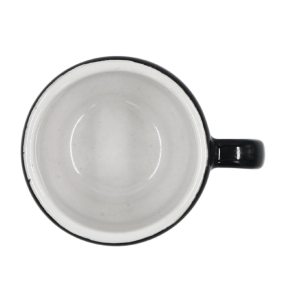 Taza de Expreso Apilable 3 0z Negro/Blanco