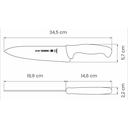 Cuchillo profesional para Chef 8 pulgadas amarillo Tramontina