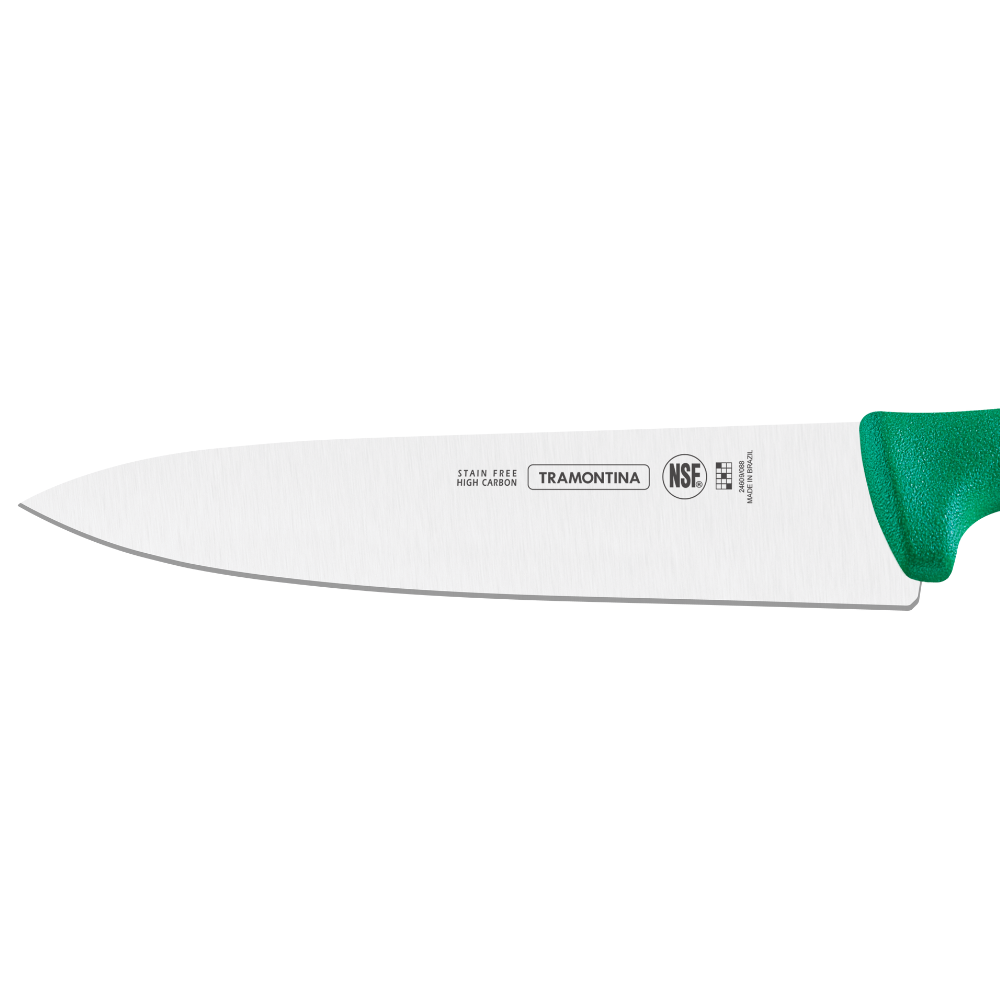 Cuchillo profesional para Chef 8 pulgadas verde Tramontina