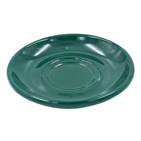 Plato Para Taza Capuchino Apilable De 5 Pul. 13 Cm Verde Esmeralda