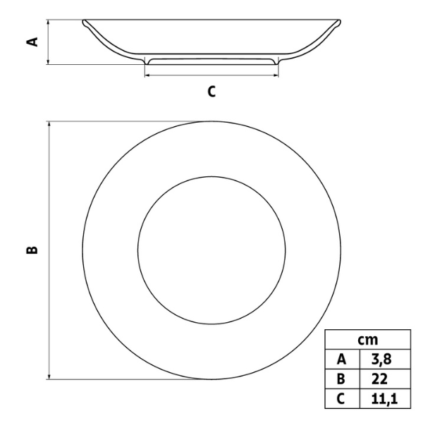 Plato Hondo Kit 6 Topazio Hs 22 Cm@