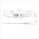 Cuchillo Para Carne 8&quot; Acero Inoxdable Churrasco Tramontina