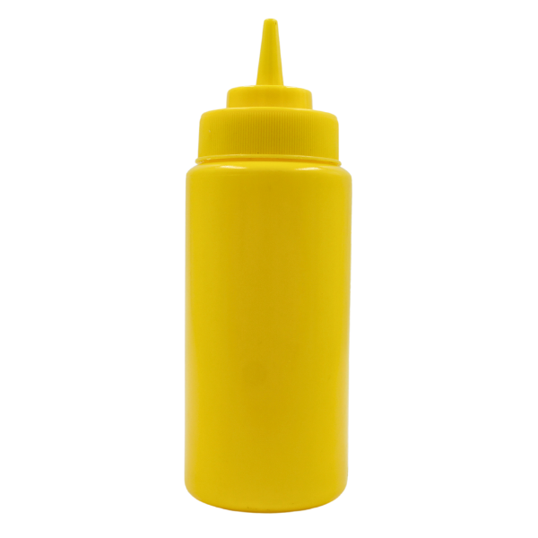 Bote recipiente para aderezo amarillo 16 oz