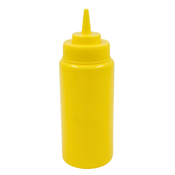 Bote recipiente para aderezo amarillo 16 oz