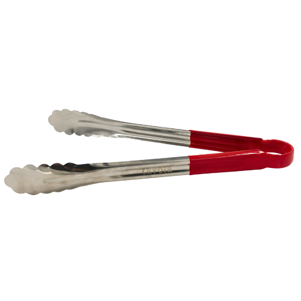 Pinza Acero Inoxidable Con Cubierta De Plastico Rojo 12&quot;@ (16)