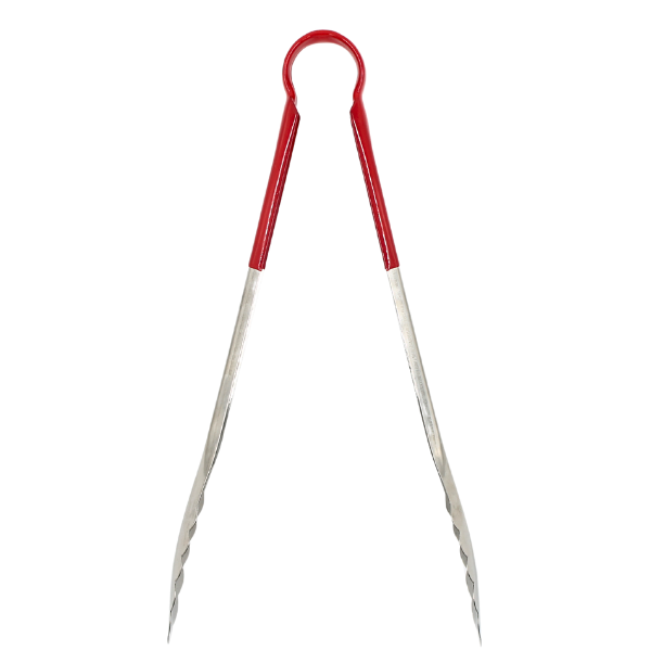 Pinza Acero Inoxidable Con Cubierta De Plastico Rojo 12&quot;@ (16)