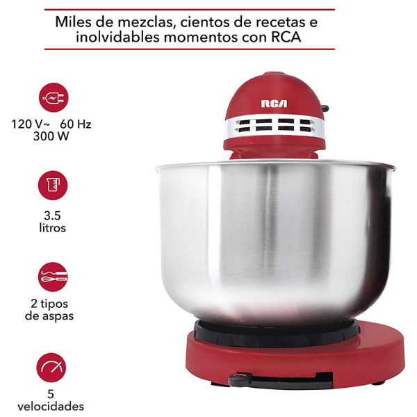 Batidora de pedestal roja RCA