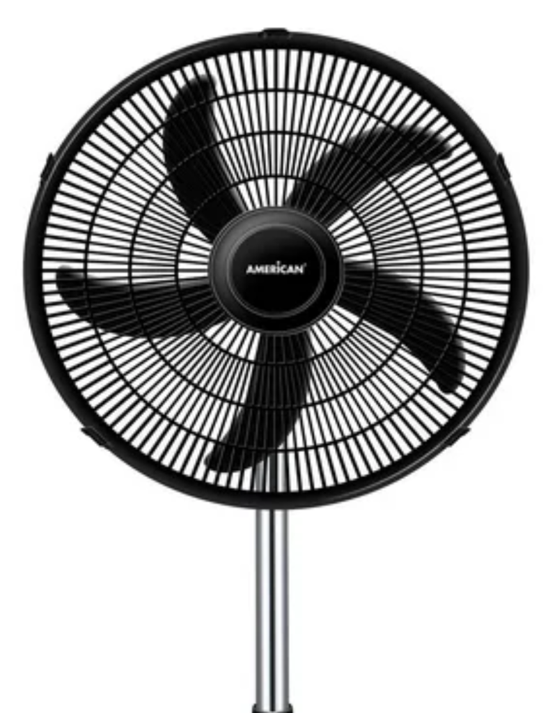 Ventilador de pedestal 5 aspas 18&quot; pulgadas negro American