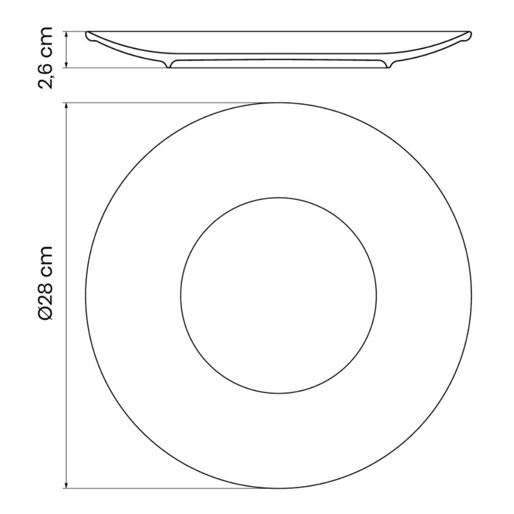 Plato raso 28 cm Rústico Marrón Tramontina