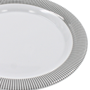 Plato extendido 8&quot; 20 cm melamina Premium Elegantza Gris