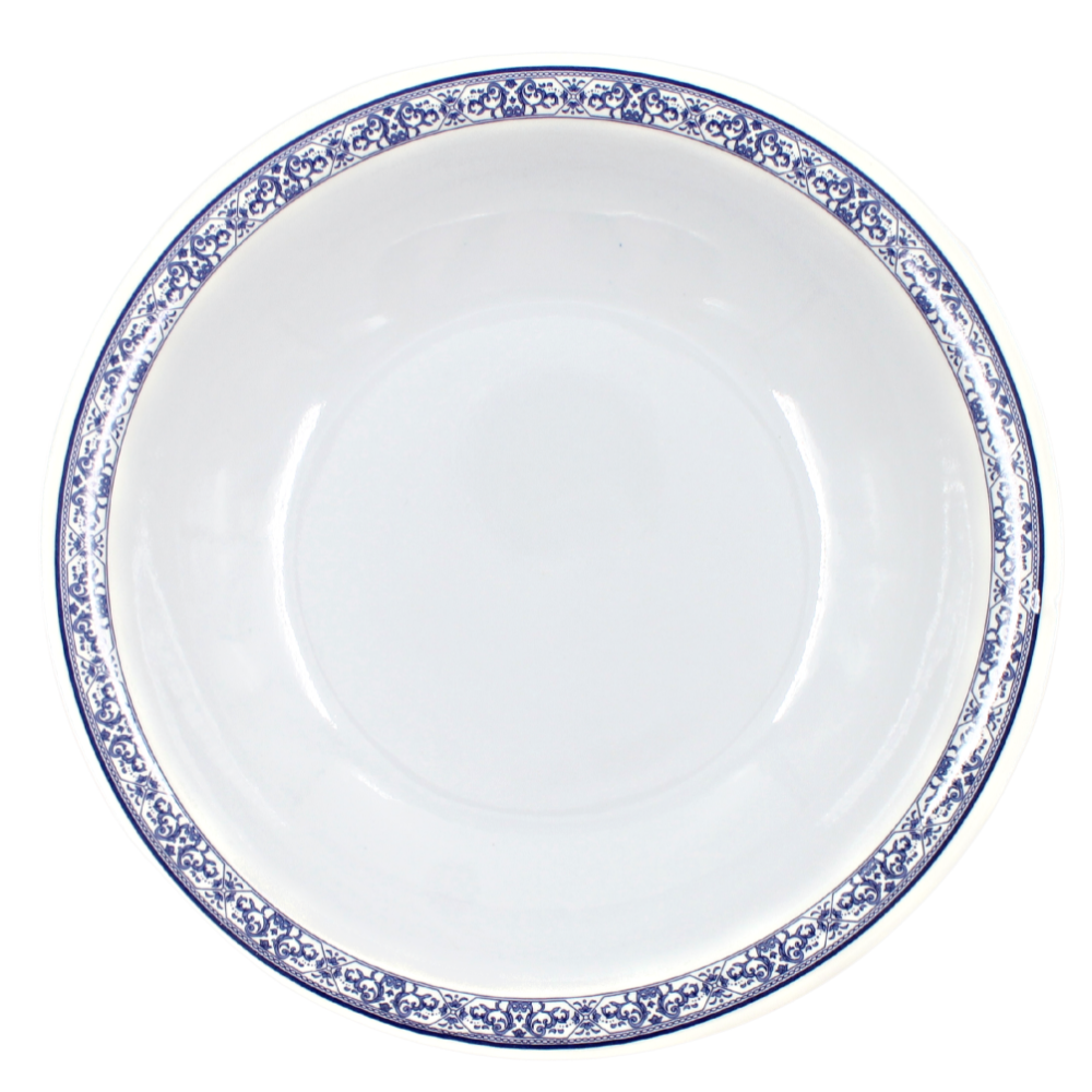 Plato oval 8&quot; 20 cm melamina talavera azul