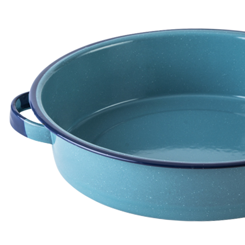 Bandeja de peltre Cinsa 34 cm 5.2 litros azul turquesa