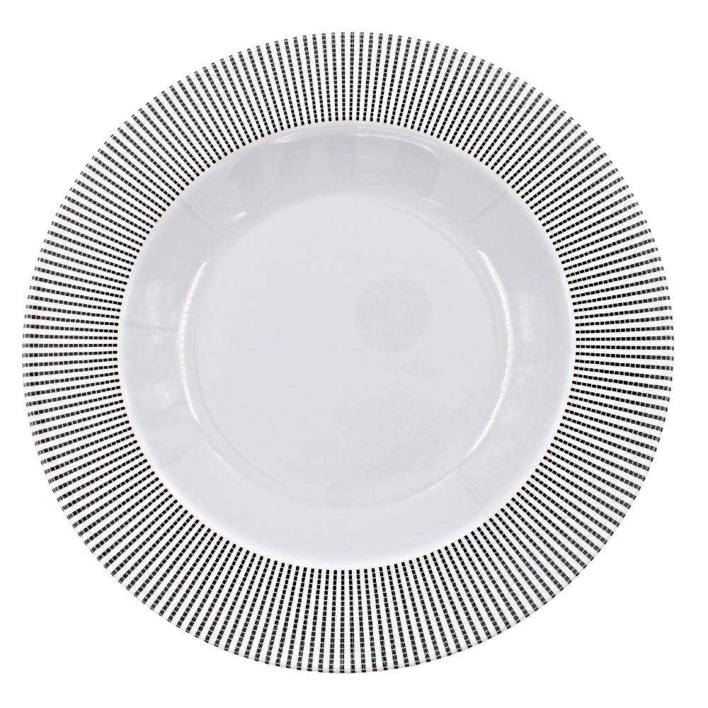 Plato sopero 10.5&quot; 26 cm melamina Premium Elegantza Gris