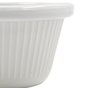 Ramekin blanco rayado 2 onzas melamina blanca