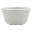 Ramekin blanco rayado 4 onzas melamina blanca