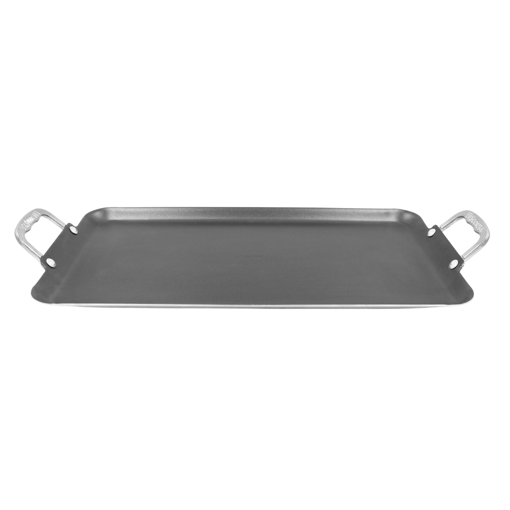 Plancha Comal Rectangular Doble Quemador Con Antiadherente