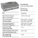 Plancha de gas Tramontina América para encimera 1200x770 mm #