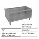 Base neutra para cocinar sobre encimera Tramontina América 1200x610 mm