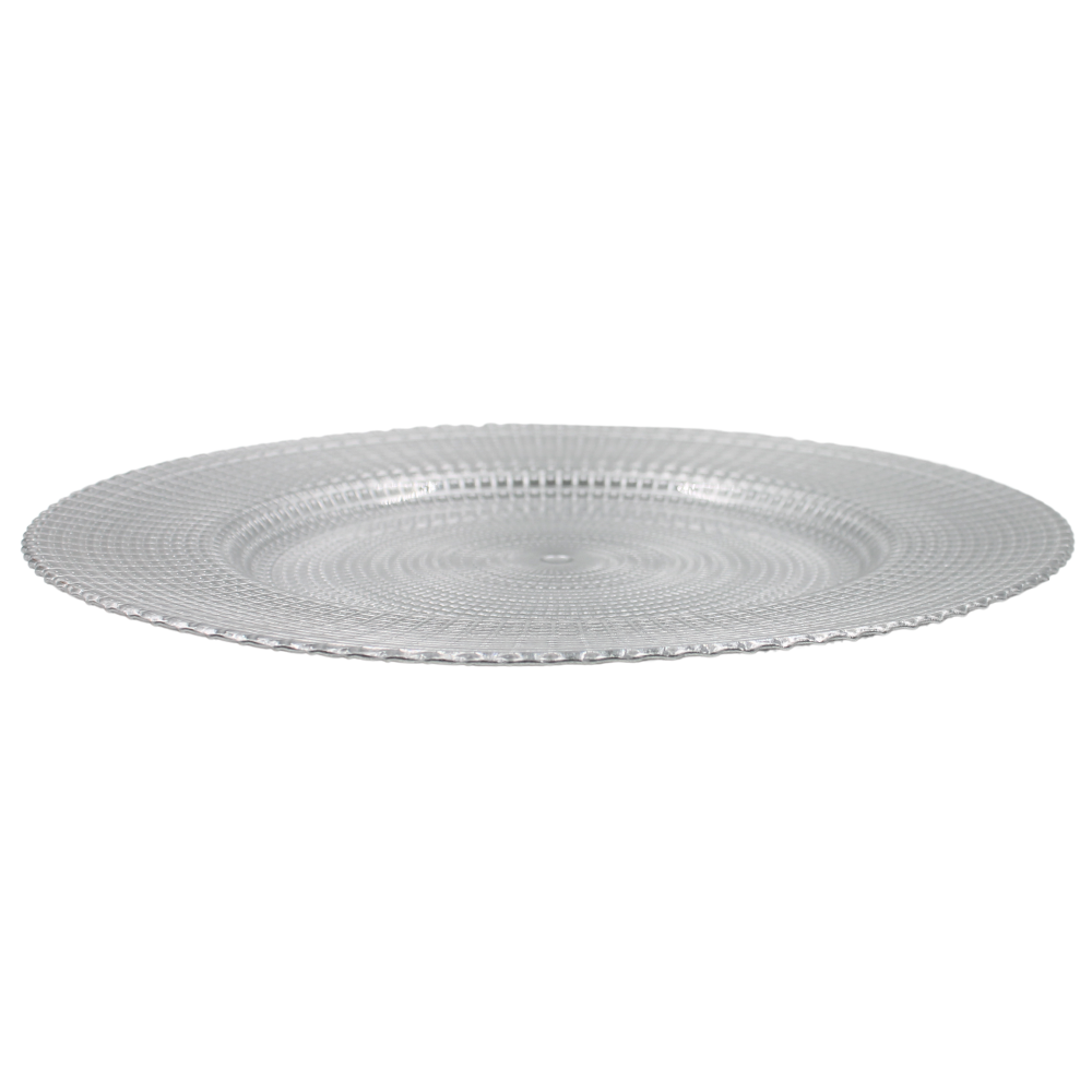 Plato Base Square Plata 33 cm x 2.5 cm @