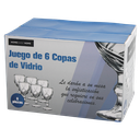 Juego de 6 copas de vidrio decorado HSH 300 ml Mod.GB042510HS