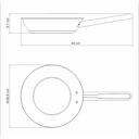 Sartén 24 cm Ventura acero inoxidable con antiadherente Tramontina