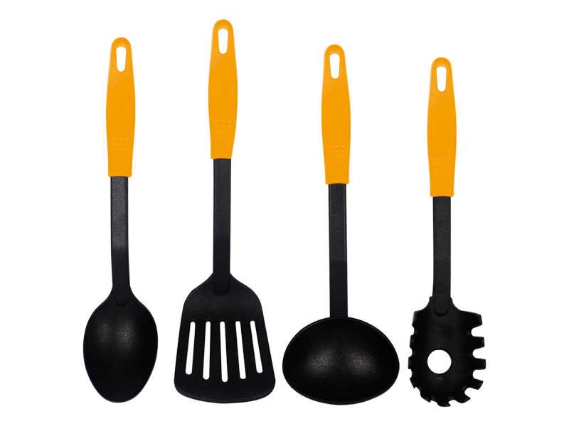 Set De 4 Utensilios Valery Nylon Mango Amarillo (10)