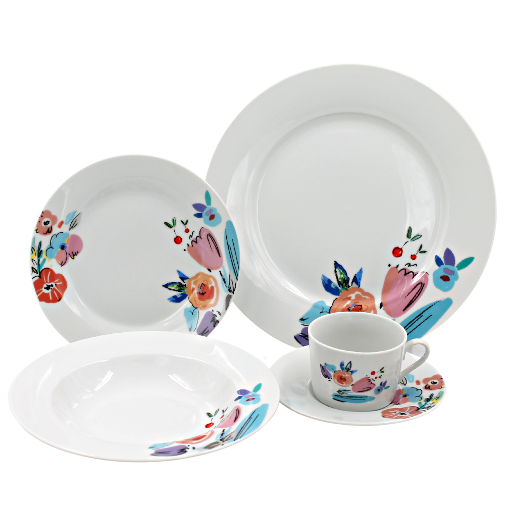 Vajilla de porcelana 20 piezas Anfora Theresa(ONE SHOT)