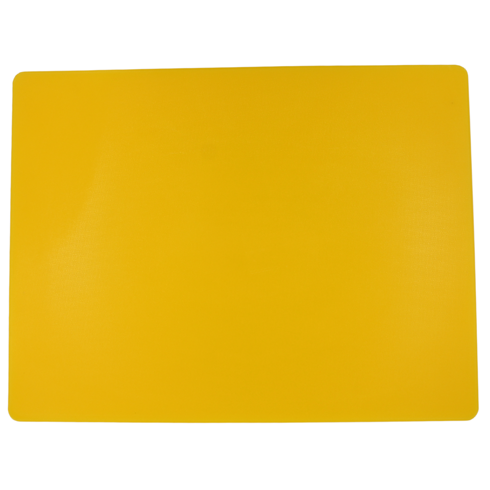 Tabla para picar de plástico amarillo 50x38x1.27 cm / 15&quot;x20&quot;x1/2&quot;@