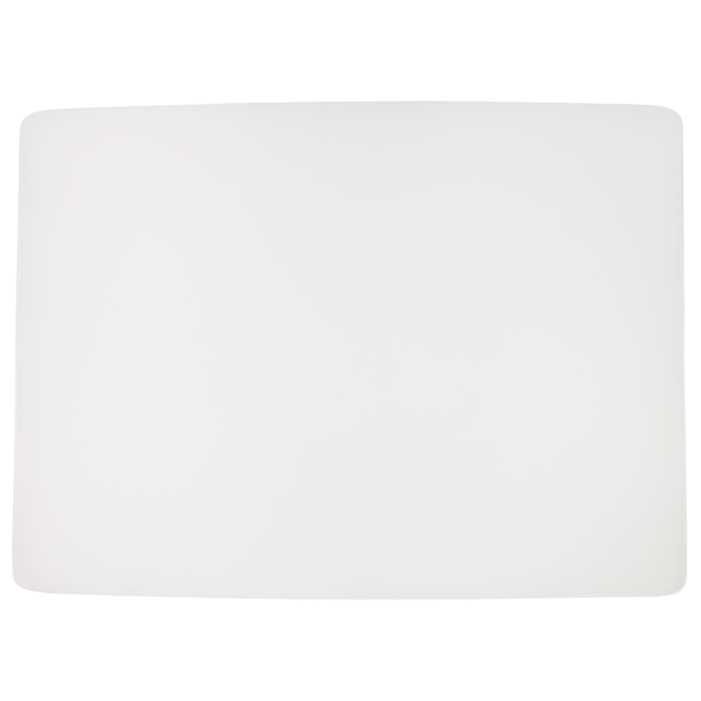 Tabla para picar de plástico blanco 45x60x1.27 cm / 18&quot;x24&quot;x1/2&quot;@