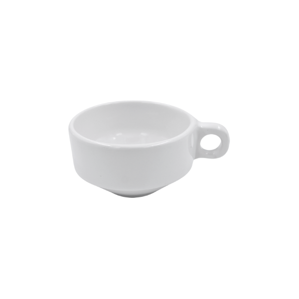 Taza Latte jumbo apilable 16 onzas Ultra blanco 16 cm