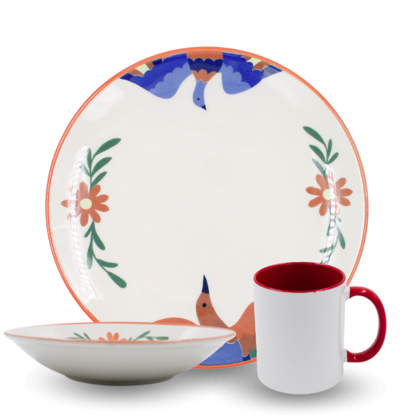 Vajilla de porcelana Anfora Carba 12 piezas