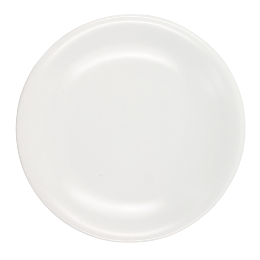 Plato Trinche 27 Cm Chena Sin Relieve Blanco Mate