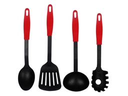 [1514048] Set De 4 Utensilios Valery Nylon Mango Rojo (10)