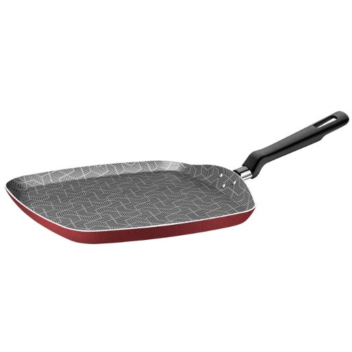 Comal cuadrado rojo liso 26 cm Rivoli@