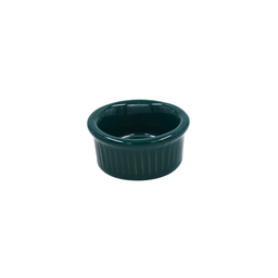 [16160397] Ramekin Estriado 2 onzas Verde Cazador 7.5 cm