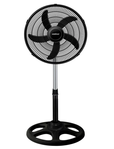 Ventilador de pedestal 5 aspas 18&quot; pulgadas negro American