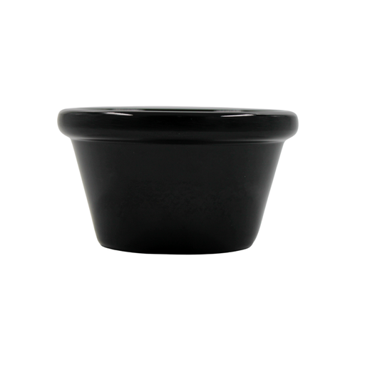 Ramekin 4 onzas 8 x 5 cm melamina negra brillante